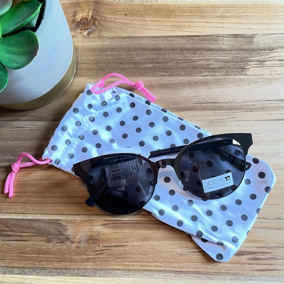 Joe’s Jeans Metallic Gunmetal Square Sunglasses - Picture 7 of 7